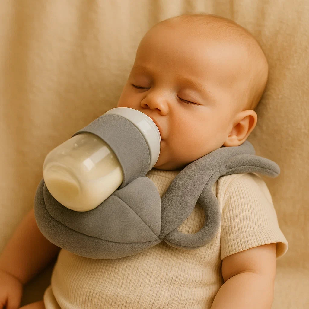 Hands Free Baby Bottle Holder Pillow with Breathable Mesh Fabric for Feeding Time
