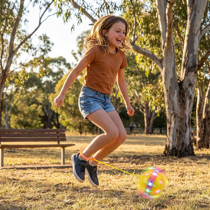 LED Skip Ball with Ankle Strap and Glowing Lights for Active Kids