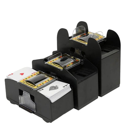Motorized Card Shuffler with USB and Battery Power for 2-6 Decks
