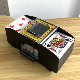 Motorized Card Shuffler with USB and Battery Power for 2-6 Decks