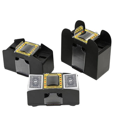 Motorized Card Shuffler with USB and Battery Power for 2-6 Decks