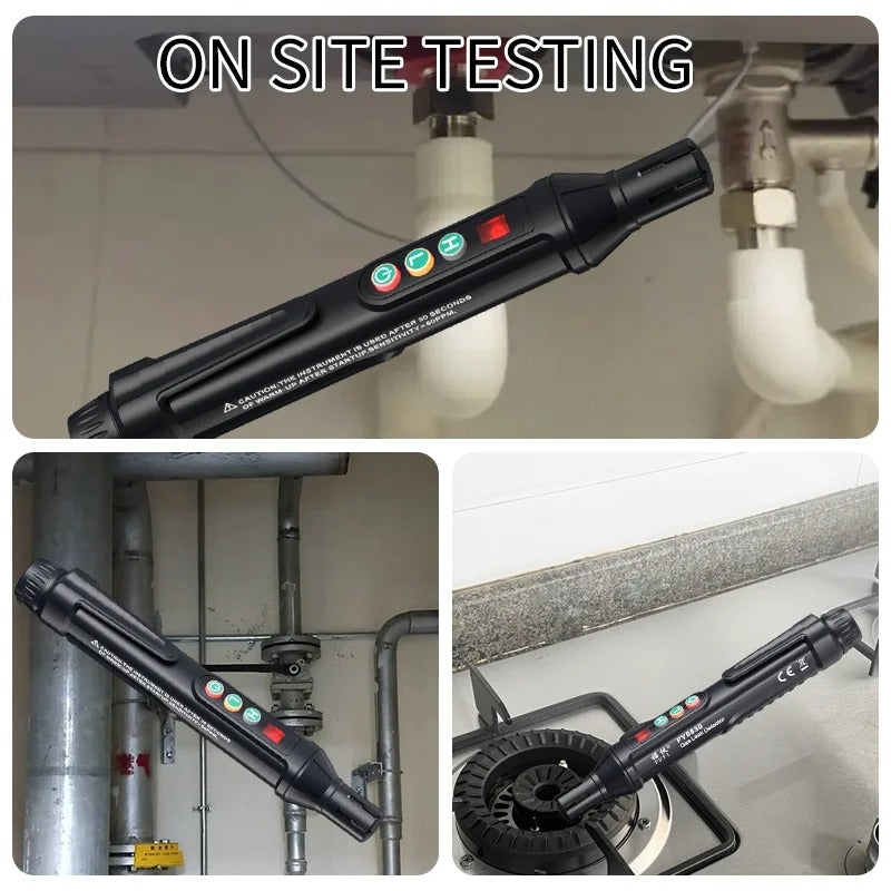 Handheld Gas Leak Detector with a Semiconductor Sensor, Sound and Light Alarm and Adjustable Sensitivity