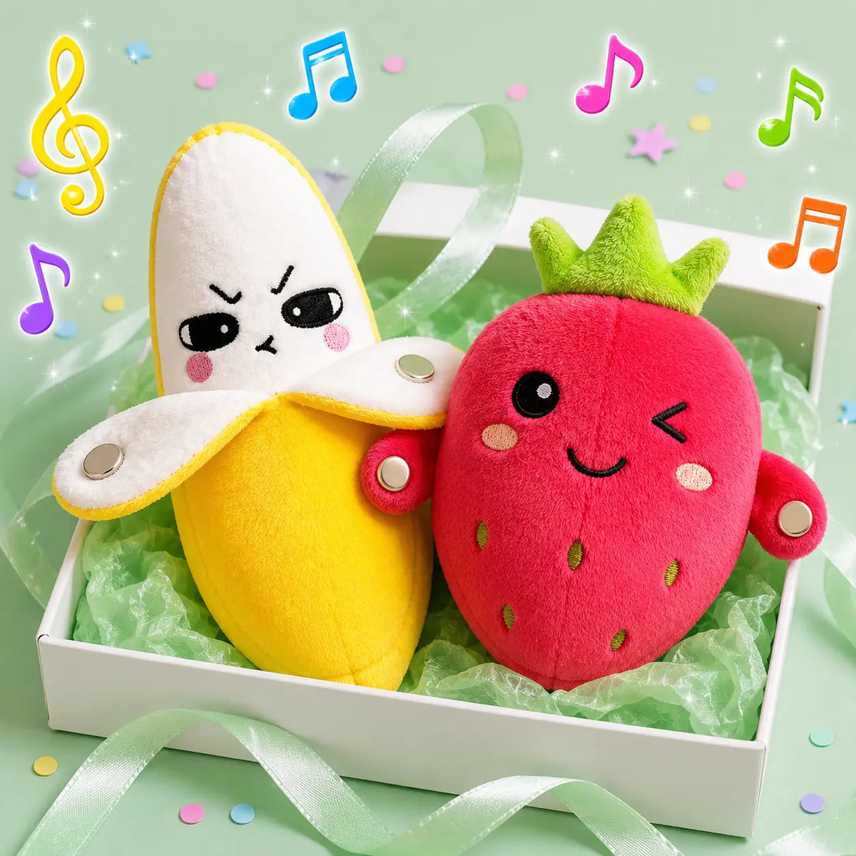 Interactive Plush Toy for Two Players with Laughter Trigger Mechanism