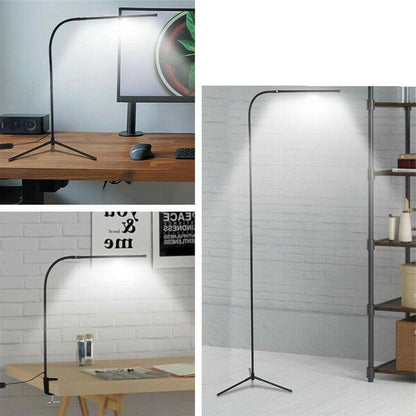 Floor Reading Lamp with Adjustable Head and Dual Brightness, 1000 Lumens