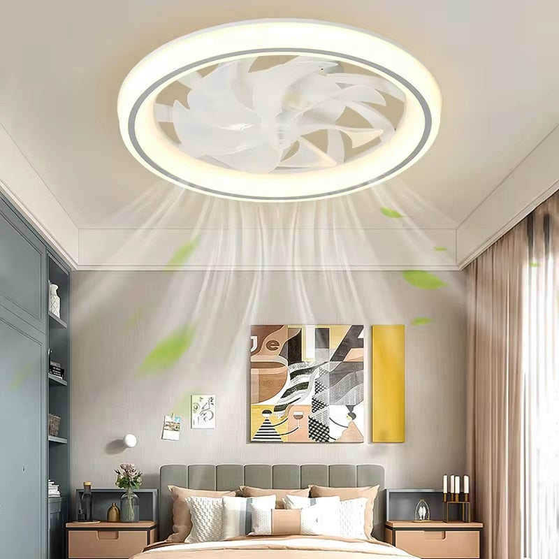 Smart Bedroom Ceiling Fan with LED Lights