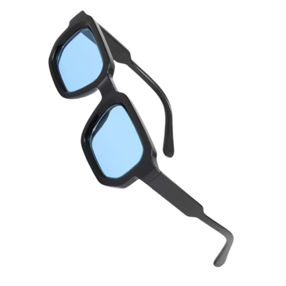 Bold Energy Rectangle UV Sunglasses  -Black Blue - Ozerty