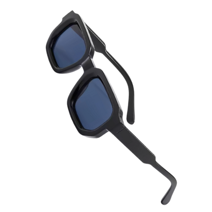 Bold Energy Rectangle UV Sunglasses  -Black Grey - Ozerty