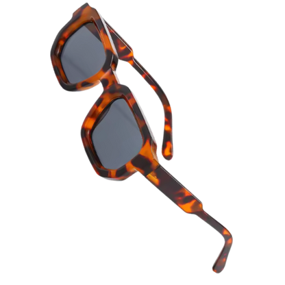 Bold Energy Rectangle UV Sunglasses  -Leopard Grey - Ozerty