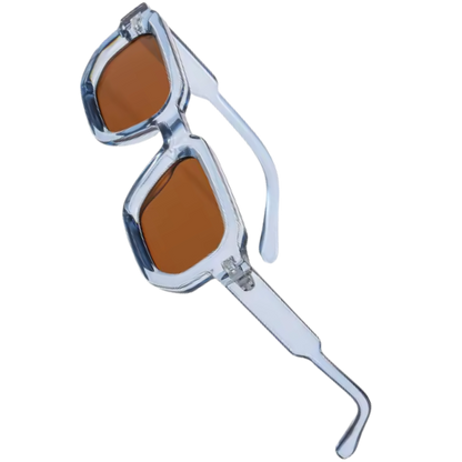 Bold Energy Rectangle UV Sunglasses  -Transparent Tea - Ozerty