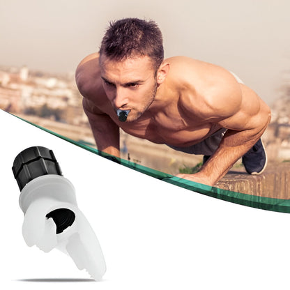 Handheld Breathing Trainer with Adjustable Resistance in a Compact Lightweight Body in Black or White