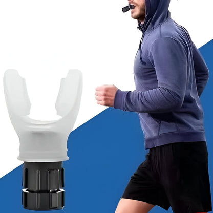 Handheld Breathing Trainer with Adjustable Resistance in a Compact Lightweight Body in Black or White