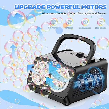 Electric Bubble Machine with 20,000+ Bubbles Per Minute