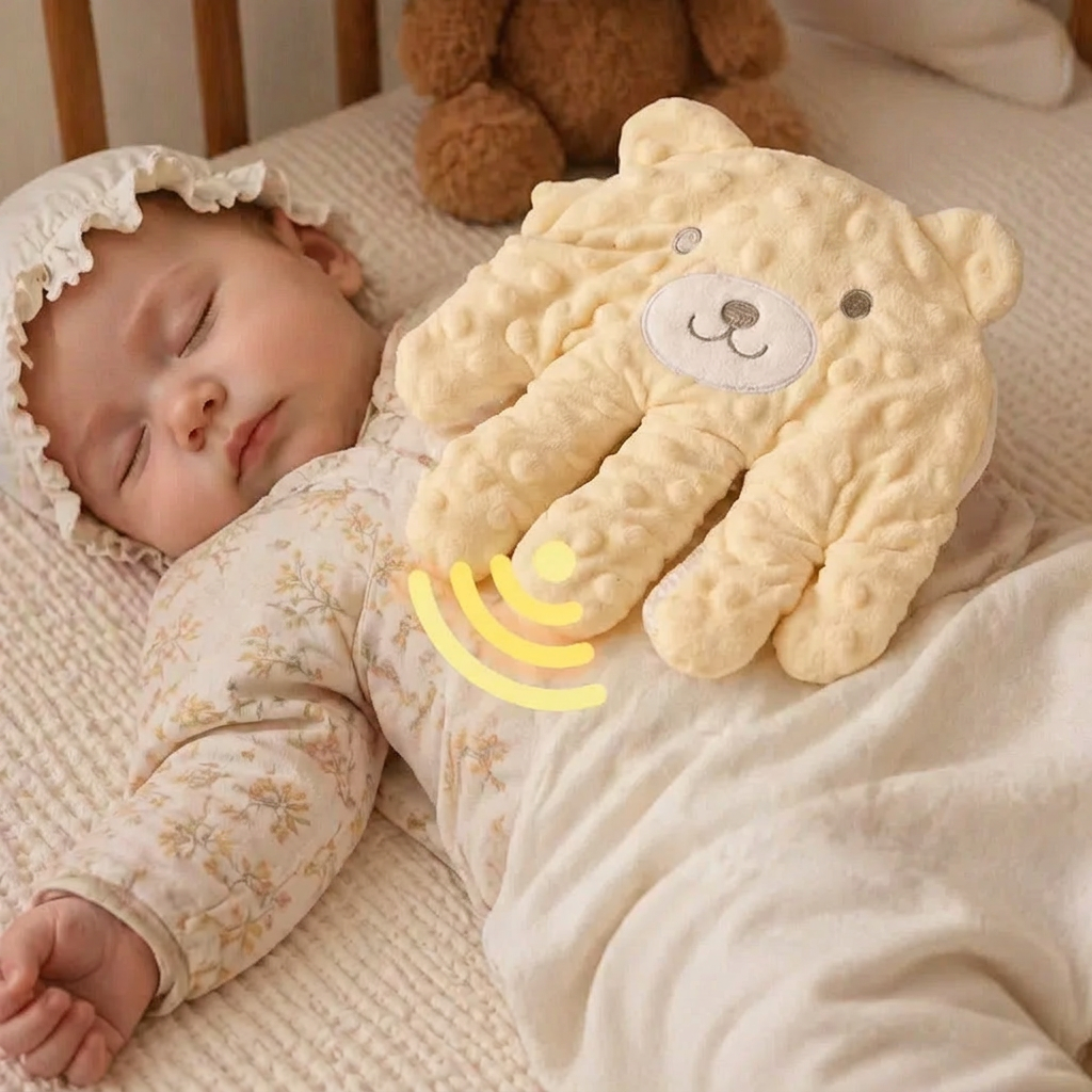 Soft Animal Shaped Toy with Gentle Patting Movement in Three Designs for Nursery Shelves