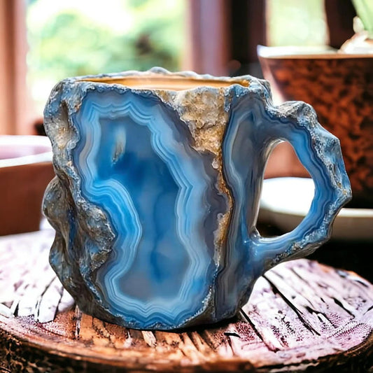 Mineral Crystal Mug with Insulating Walls and Microwave Safe, 350-450ml