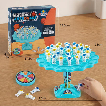 Astronaut Stacking Balance Game with Spinner and Dice for Kids and Families