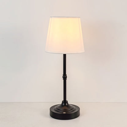 Rechargeable Table Lamp with Touch Dimming Control and Fabric Shade