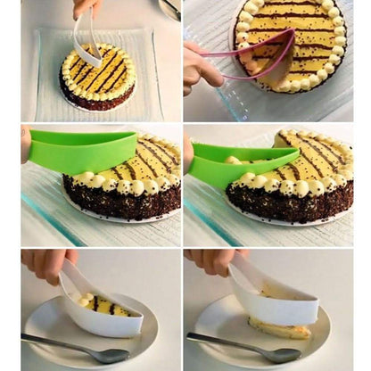 Pie and Cake Server with Triangular Cutting Edge and Squeeze Handles