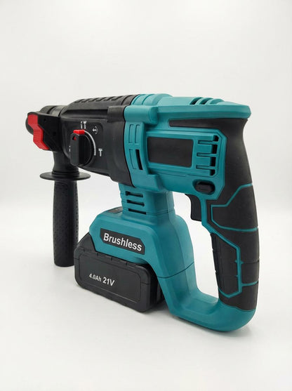 Brushless Cordless Rotary Hammer Drill with Ergonomic Grip and Rapid Charging
