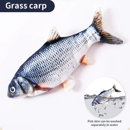 Motion Activated Fish Toy for Cats with Realistic Flopping and USB Charging