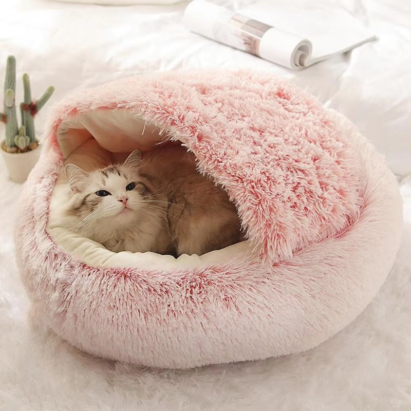 Cozy Pet Cave Bed, Ideal for Dogs and Cats of All Sizes