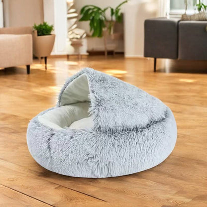 Cozy Pet Cave Bed, Ideal for Dogs and Cats of All Sizes