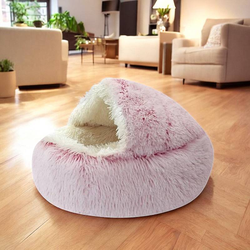 Cozy Pet Cave Bed, Ideal for Dogs and Cats of All Sizes