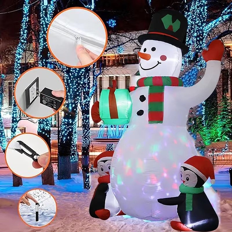 Giant Inflatable Snowman - Quick Setup Indoor and Outdoor Christmas Decoration