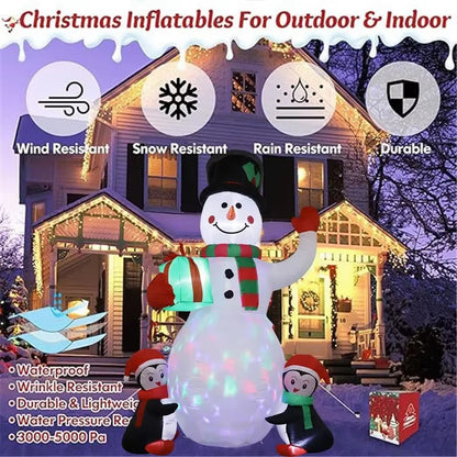 Giant Inflatable Snowman - Quick Setup Indoor and Outdoor Christmas Decoration