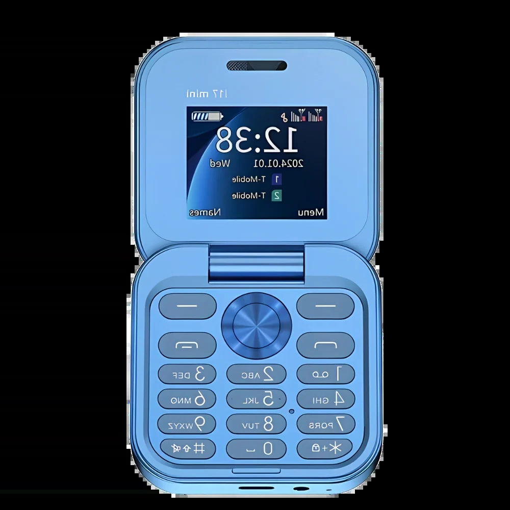 Compact Folding Cell Phone with Dual Nano SIM, Color Display and Rear Camera