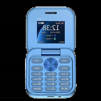 Compact Folding Cell Phone with Dual Nano SIM, Color Display and Rear Camera