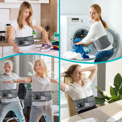Cordless Heating Wrap with Vibration Massage and Red Light Therapy for Lower Back