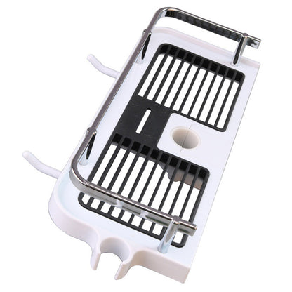 Adjustable Aluminum Shower Caddy with Tension Mount and Multi Tier Storage Shelves