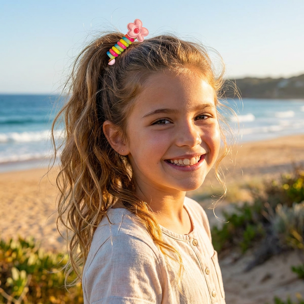 Stretchy Spiral Hair Ties for Girls in Seven Cute Styles for Braids Ponytails and Everyday Hairdos