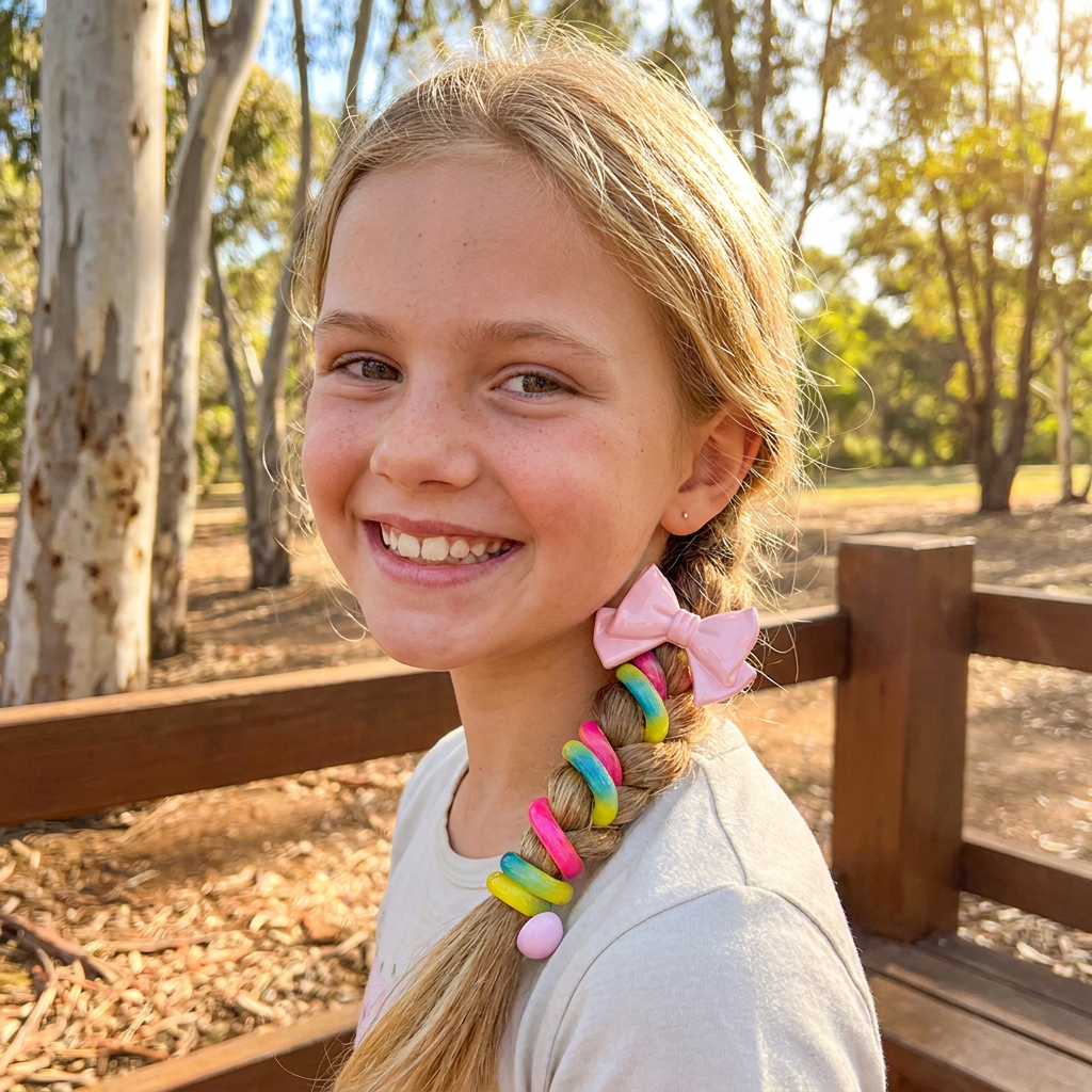 Stretchy Spiral Hair Ties for Girls in Seven Cute Styles for Braids Ponytails and Everyday Hairdos