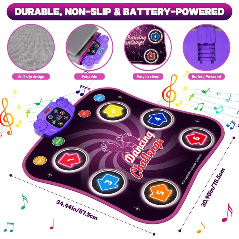 Interactive Dance Mat with 5 Levels of Fun and Challenges for Kids