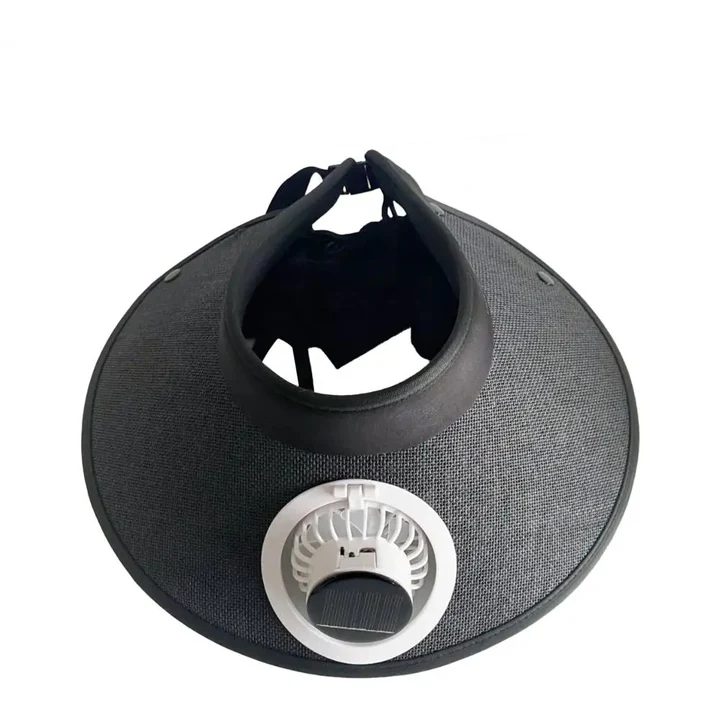 Wide Brim Sun Hat with Solar Powered Fan