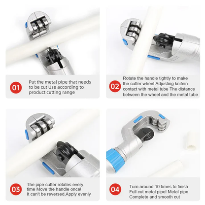 Heavy-Duty Pipe Cutter for Metal and PVC Tubing