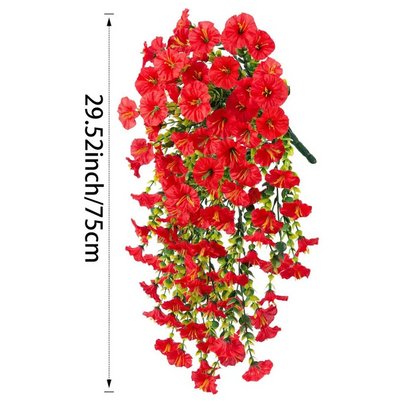 UV Resistant Artificial Morning Glory Flower Hanging Decor