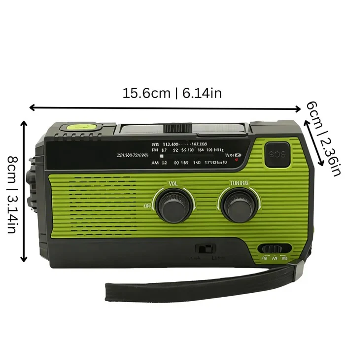 Multi Function Emergency Radio with Flashlight and Phone Charging