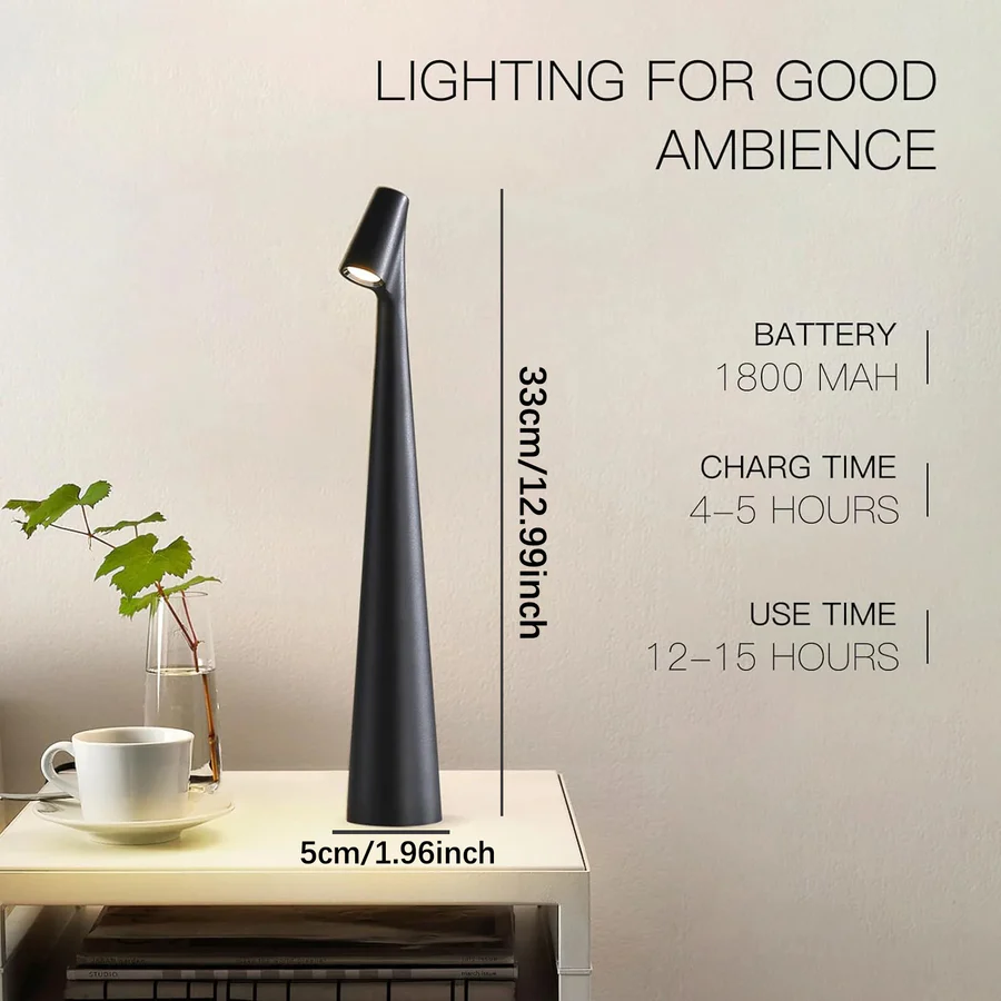 Touch Control Reading Light with Tri Color Dimming