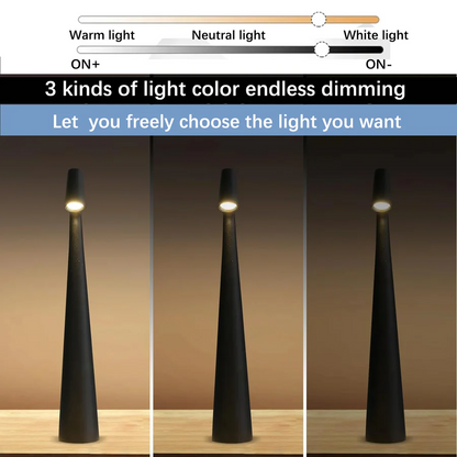 Touch Control Reading Light with Tri Color Dimming