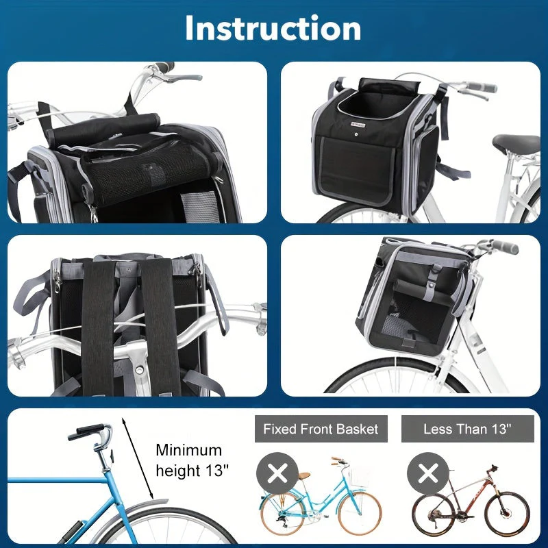 Expandable Bike Basket for Pets
