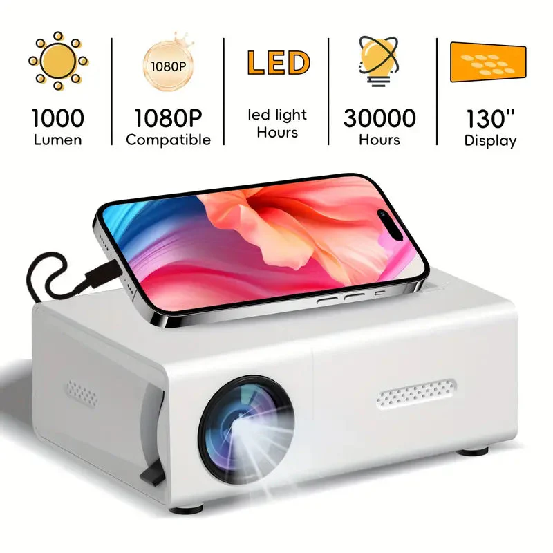 HD 720p  Fast Focus  Portable Projector