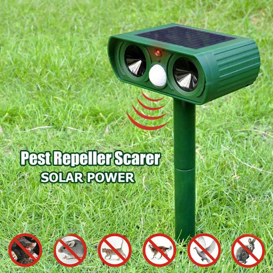 Solar Powered Ultrasonic Animal Repellent