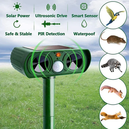 Solar Powered Ultrasonic Animal Repellent