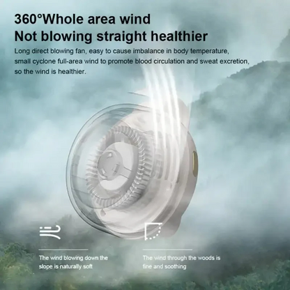 Portable Waist Fan Clip with Bladeless Handheld Design