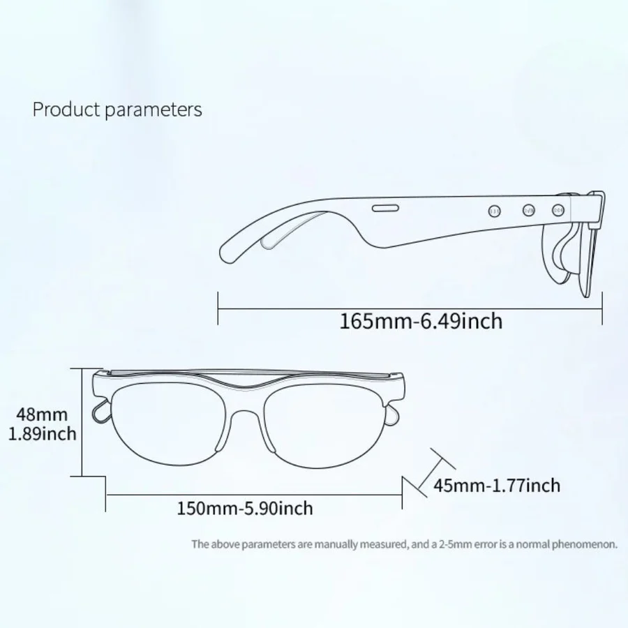 Smart Bluetooth Language Translation Earphone Glasses