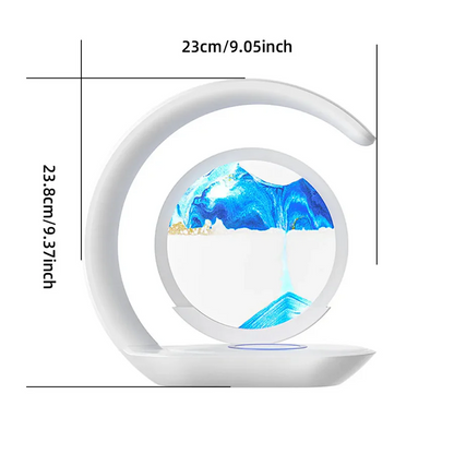 3D Sand Art Table Lamp with Wireless Charger