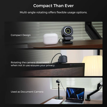 4K, 60fps Webcam for Streaming and Video Calls