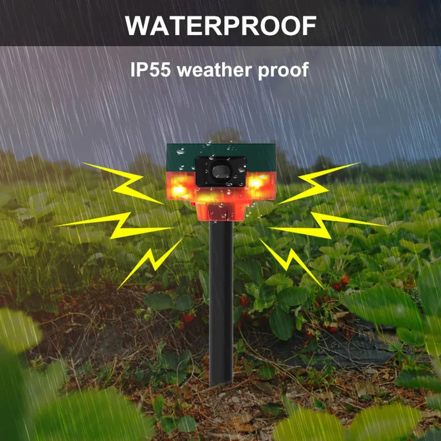 360 Degree Solar Repeller for Pigeon, Bird, Wild Boar, Rabbit and Deer